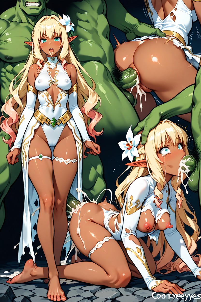 Turquoise Eyes, Double Penetration, Masterfully Dynamic Linework Hentai IA pornografia
