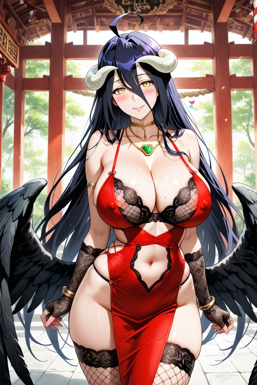 Perfect Waist, Lace Stockings, Looking At The Viewer Porno IA Hentai