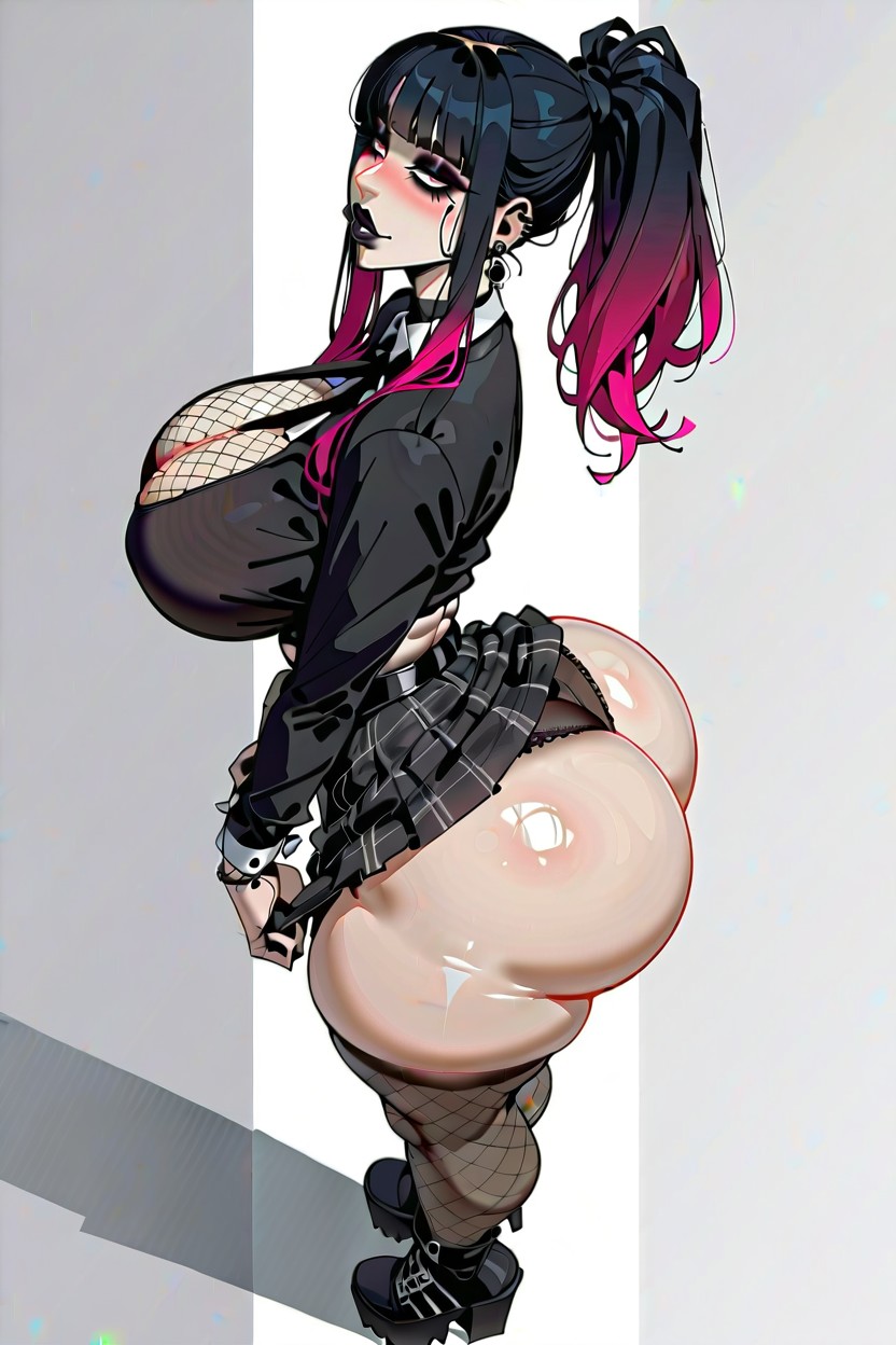 Tight Body, Ponytail Hairstyle, Anime Face Porno IA Hentai