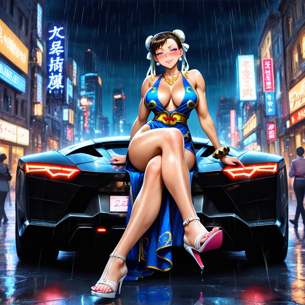 Diamond Necklace, Blue Eyes, Makeup Hentai AI Porn