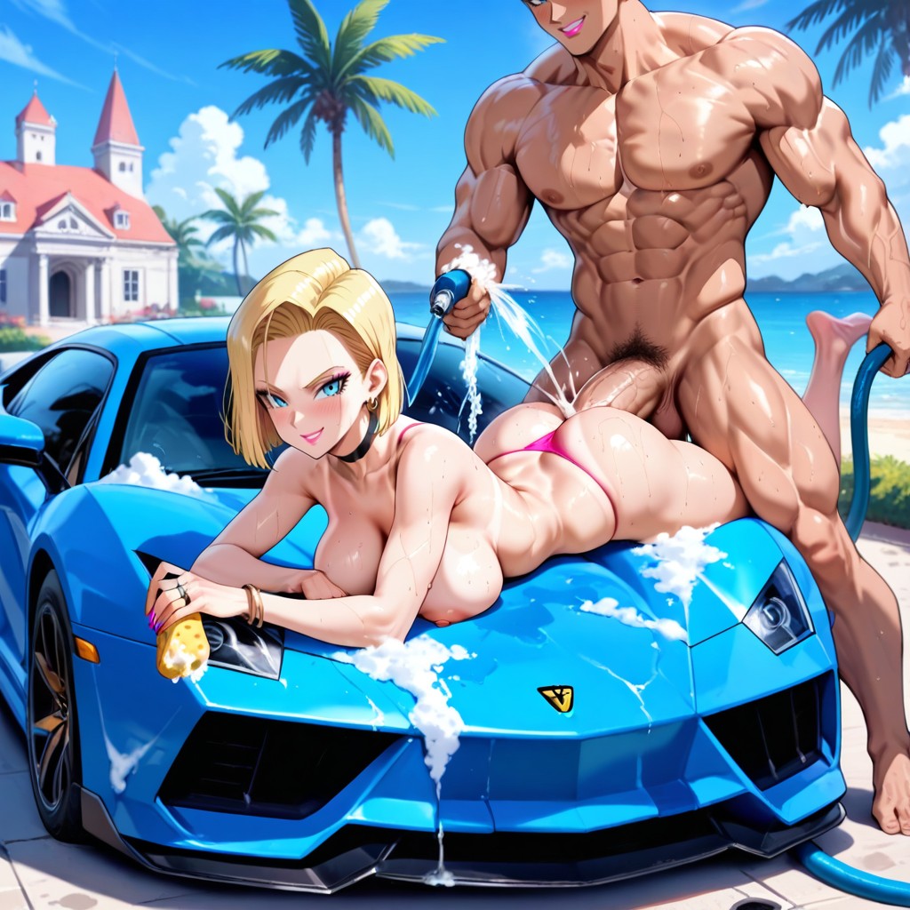 Soap_bubbles, Detailed Hair, Motor_vehicle Hentai AI Porn