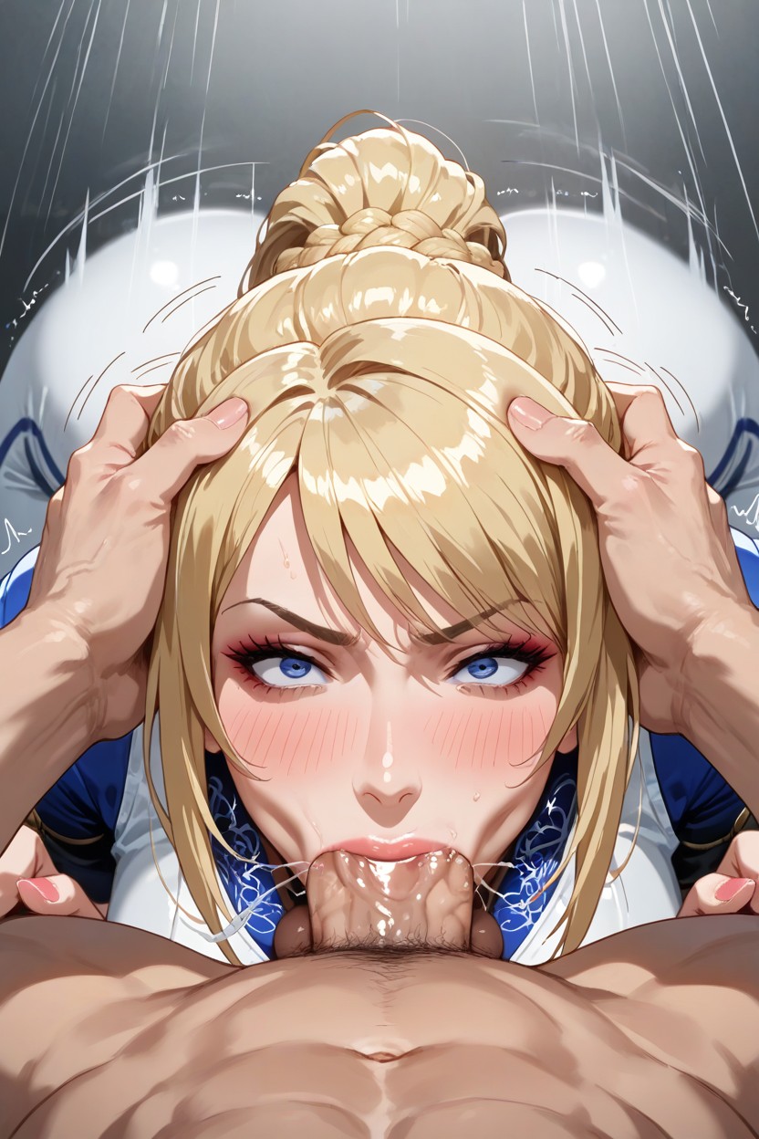 Fast Rhythmic Head Bobbing, Dick In Throat, A Yet Powerful Physique Hentai AI Porn