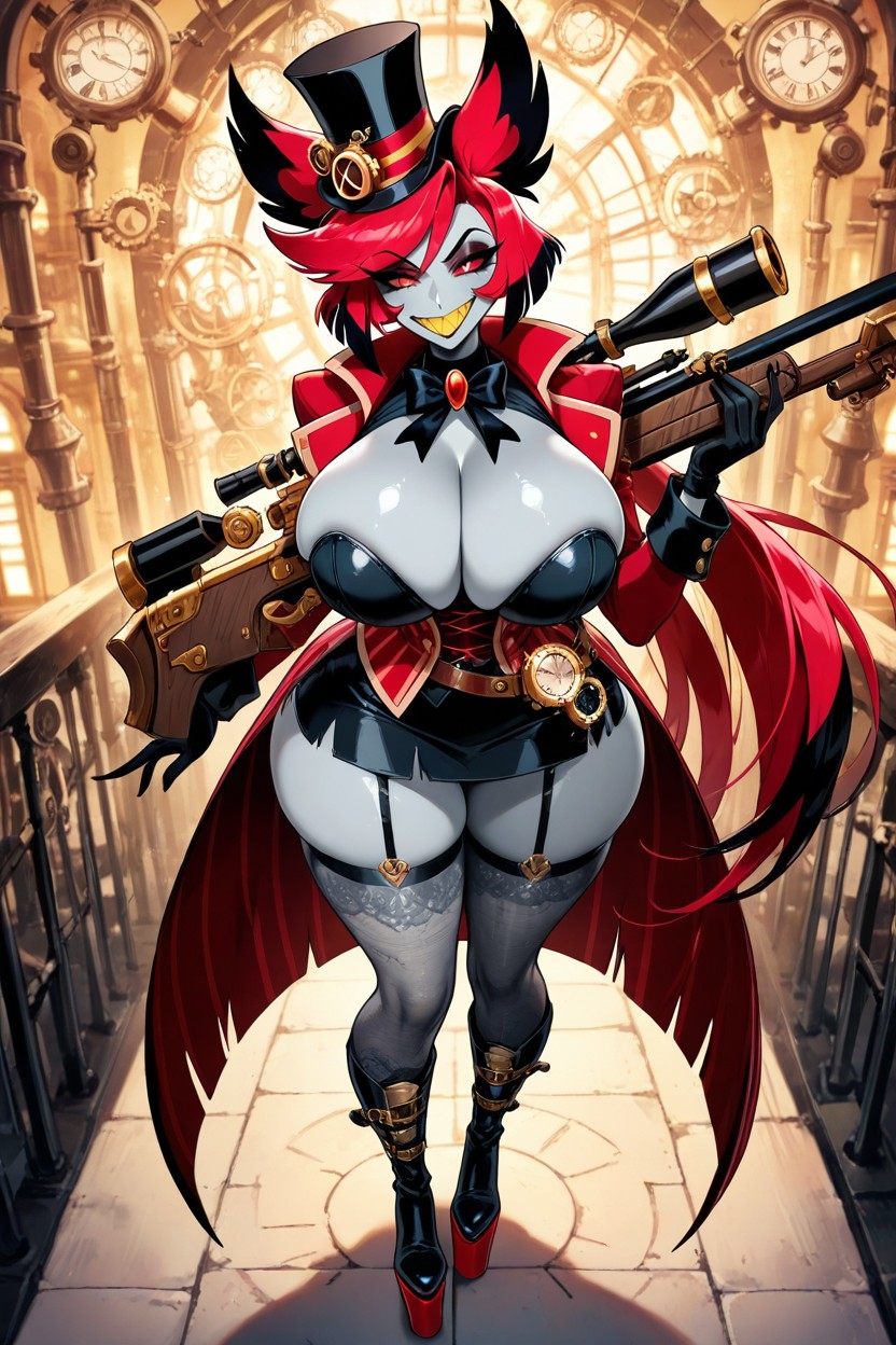 Steampunk, Ears, Black Hair Tips Hentai AI Porn
