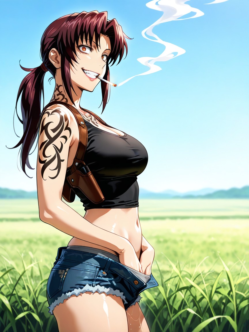 Hand In Own Panties, 25+, Ponytail Hentai IA