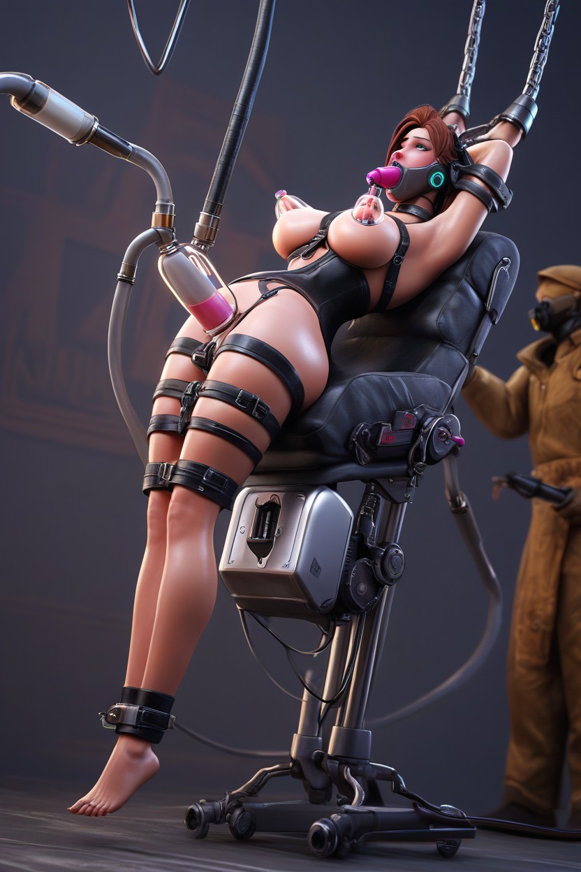 Elaborate Bondage, Machine Fuck Ass, Latex Suit Hentai IA