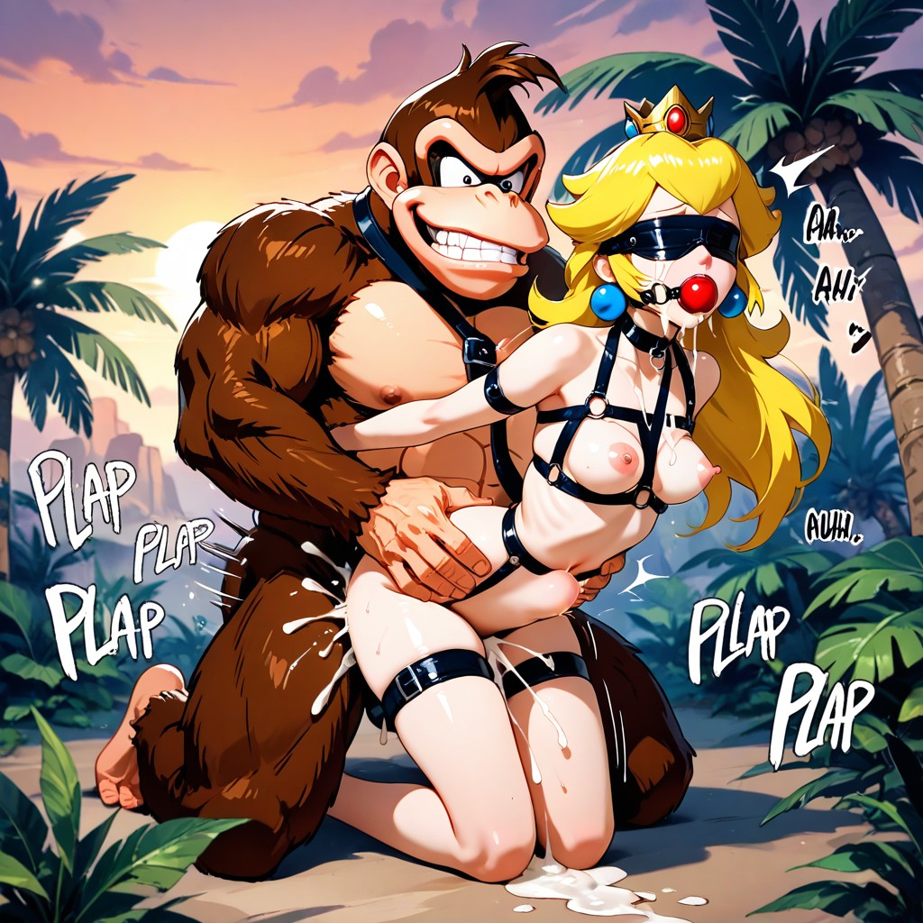 Motion Lines, Sad, Gag Ball Hentai AI Porn