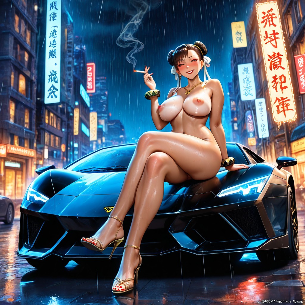 Open Toe Heels, Extremely Beautiful, Cleavage Hentai AI Porn