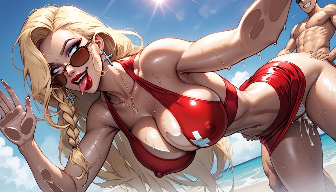 Sunglasses, Bending Over, 18+ Hentai IA