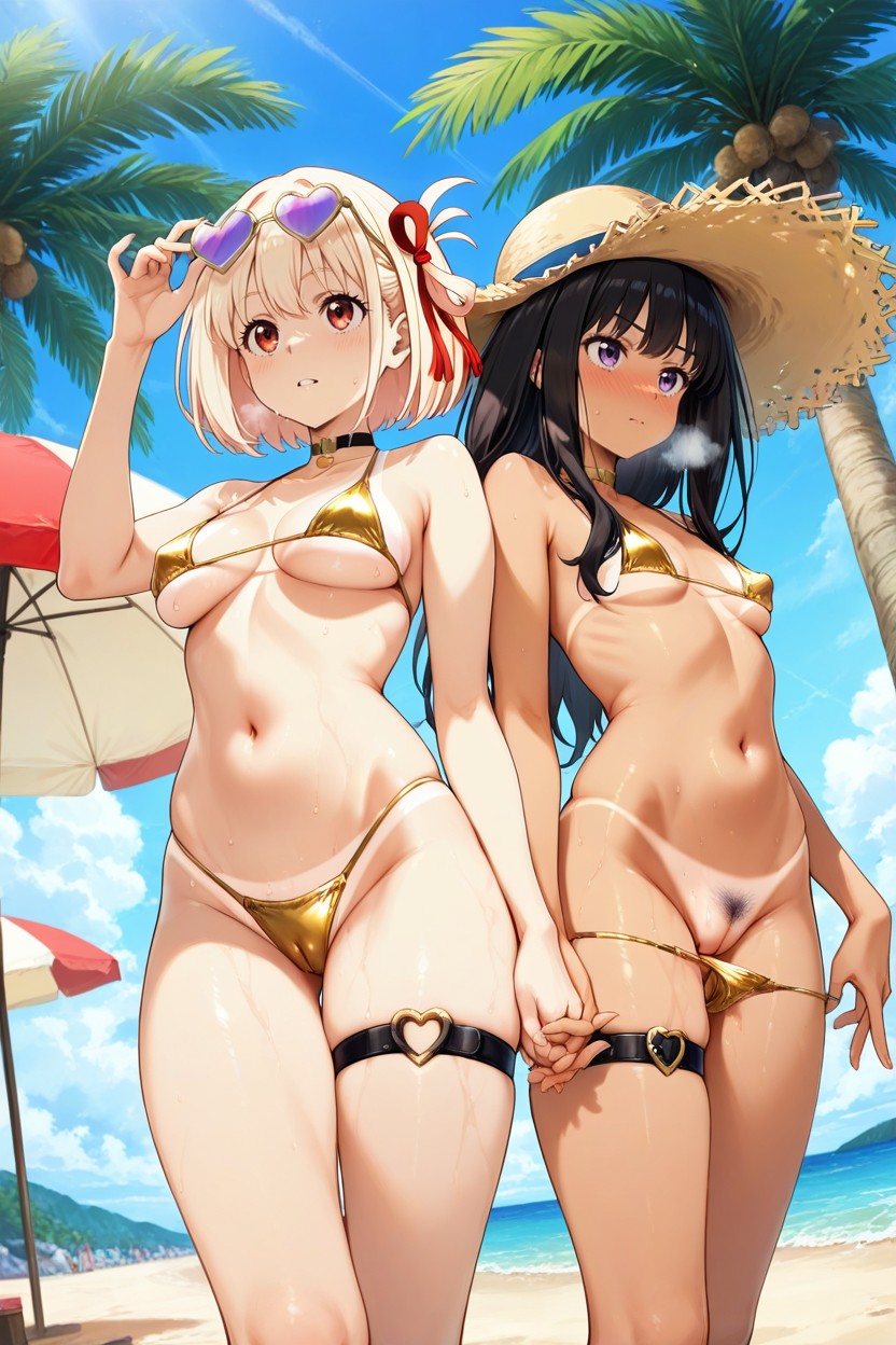 Girls In Frame, Slightly Open Leg, Collarbone ヘンタイAIポルノ