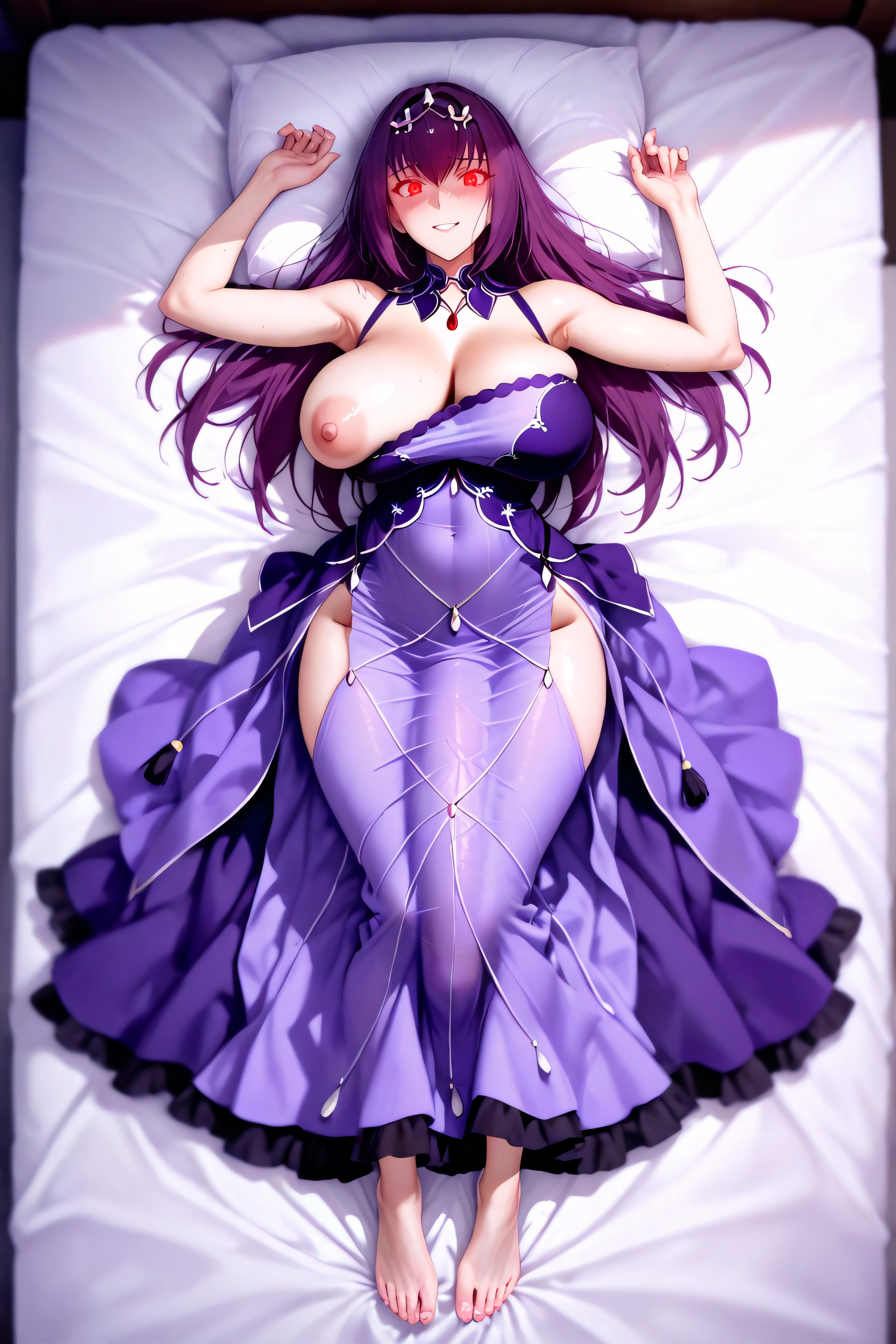 Dakimakura Style, Detailed Feet, No Layout Borders AI黃漫