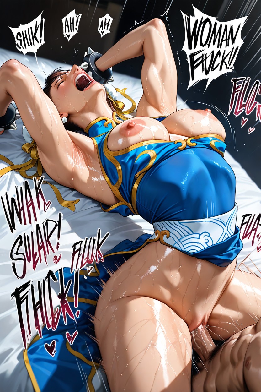 Thick Cock, Sweat, Japanese Sex Sound Effect Fucked By Dark-haired Man Hentai AI Porn