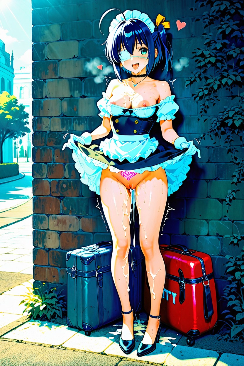 Full Body, Navel Exposed, Love Heart Hentai AI Porn