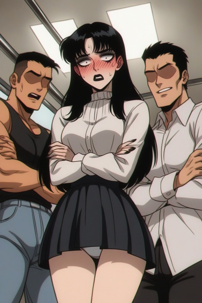 Looking At The Viewer, Grabbing Her Boobs, En Sueur Porno IA Hentai