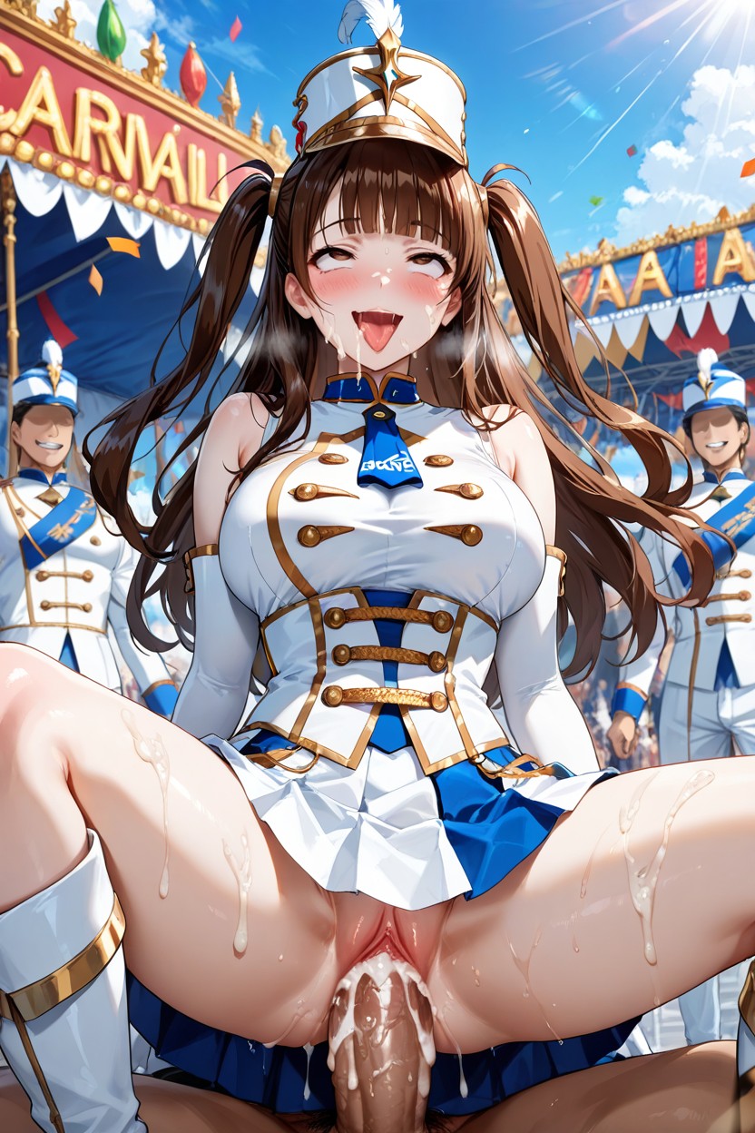 Natural Breasts, Creampie, Detailed Face Hentai AI Porn