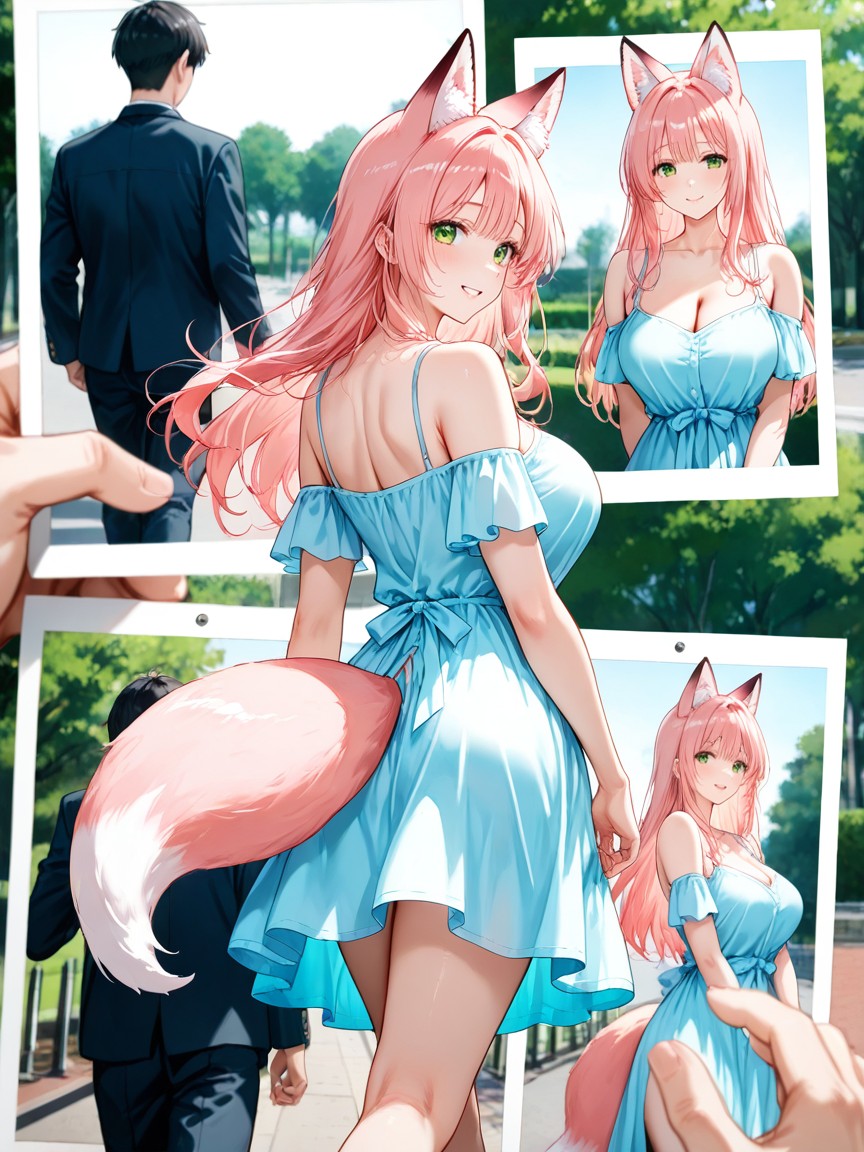 Flowing Long Pink Hair, Face Looking Away, Ultra Detailed 헨타이 AI 포르노