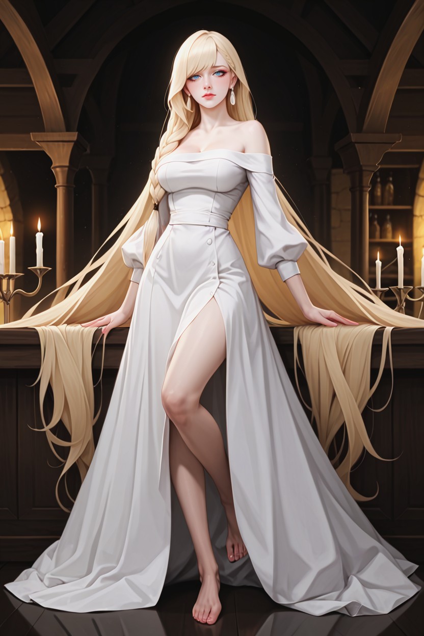 Ultra Detailed, Incredibly Pale Skin, Absurdly Long Hair Porno IA Hentai