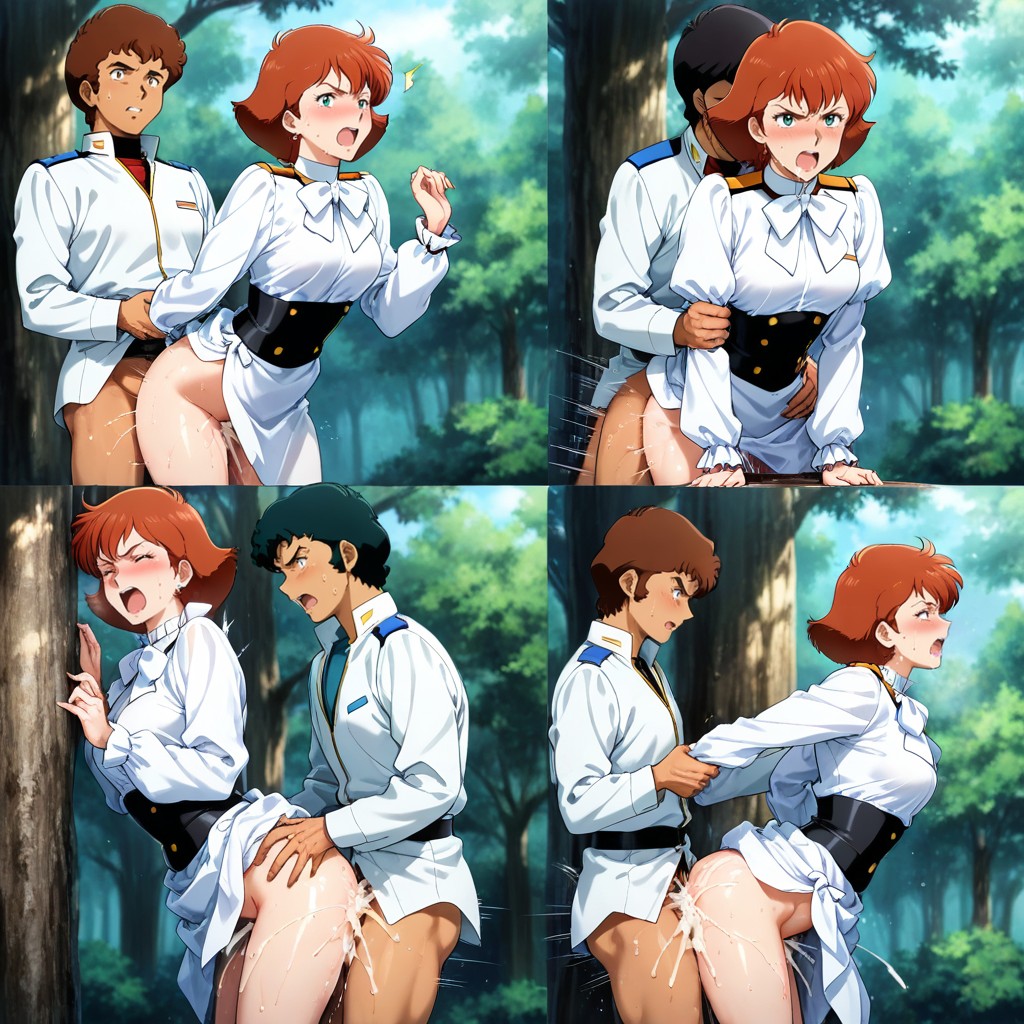 Large White Bow, Fucked By Amuro Ray, Black Corset Porno IA Hentai
