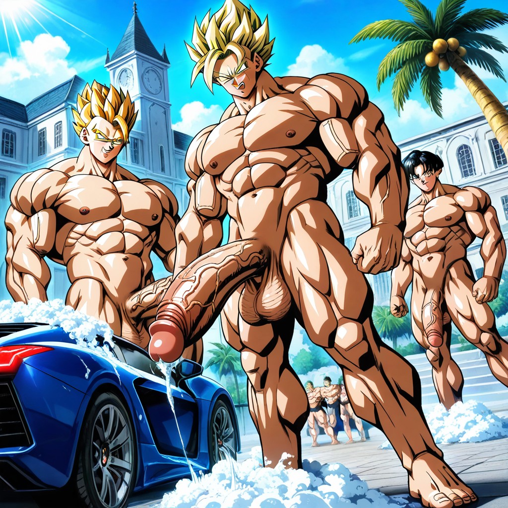 Gohan's, Standing Naked, Green Eyes Hentai AI Porn