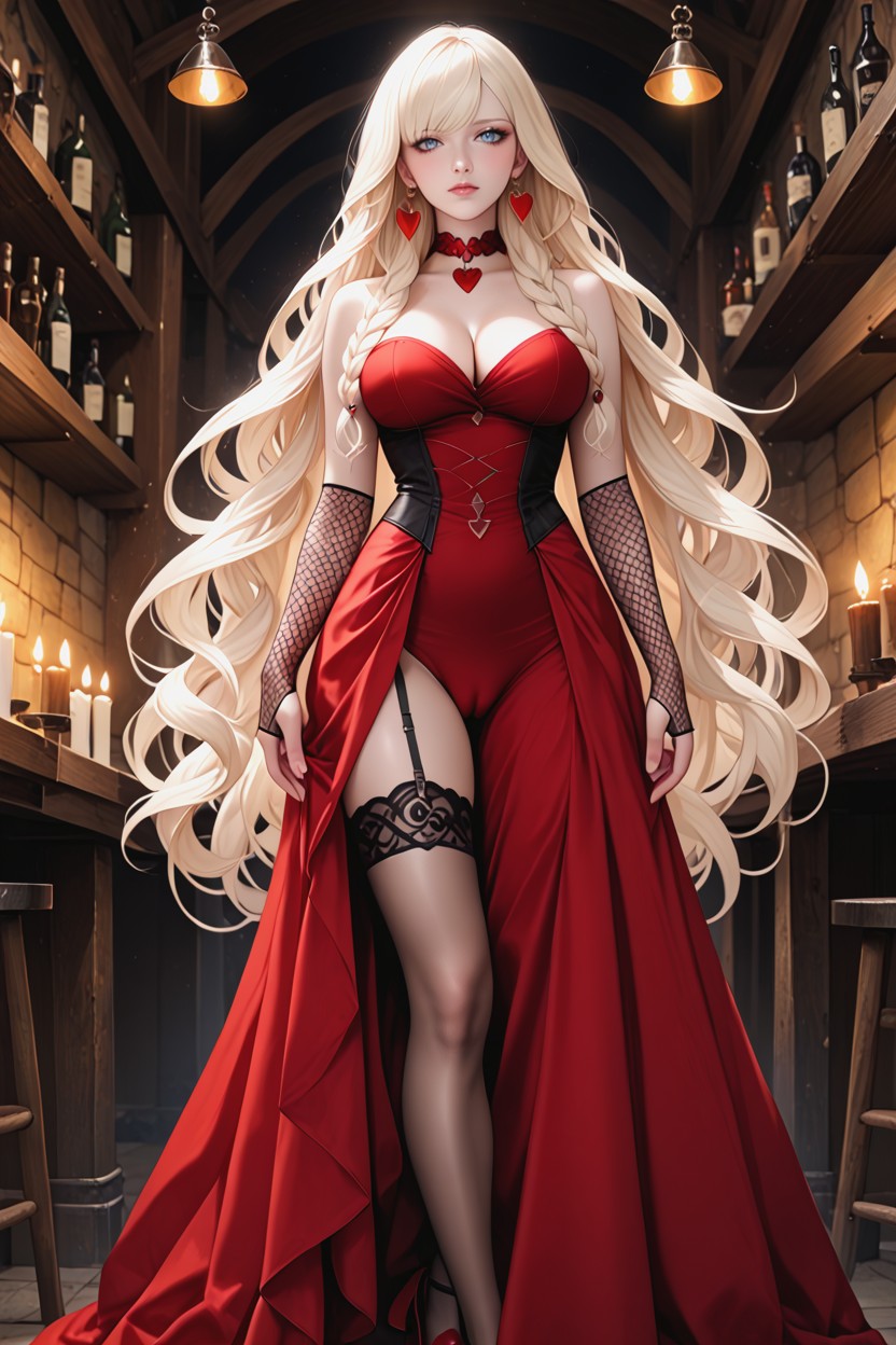 Ultra Detailed, Absurdly Long Hair, Arms At Her Sides Hentai AI Porn