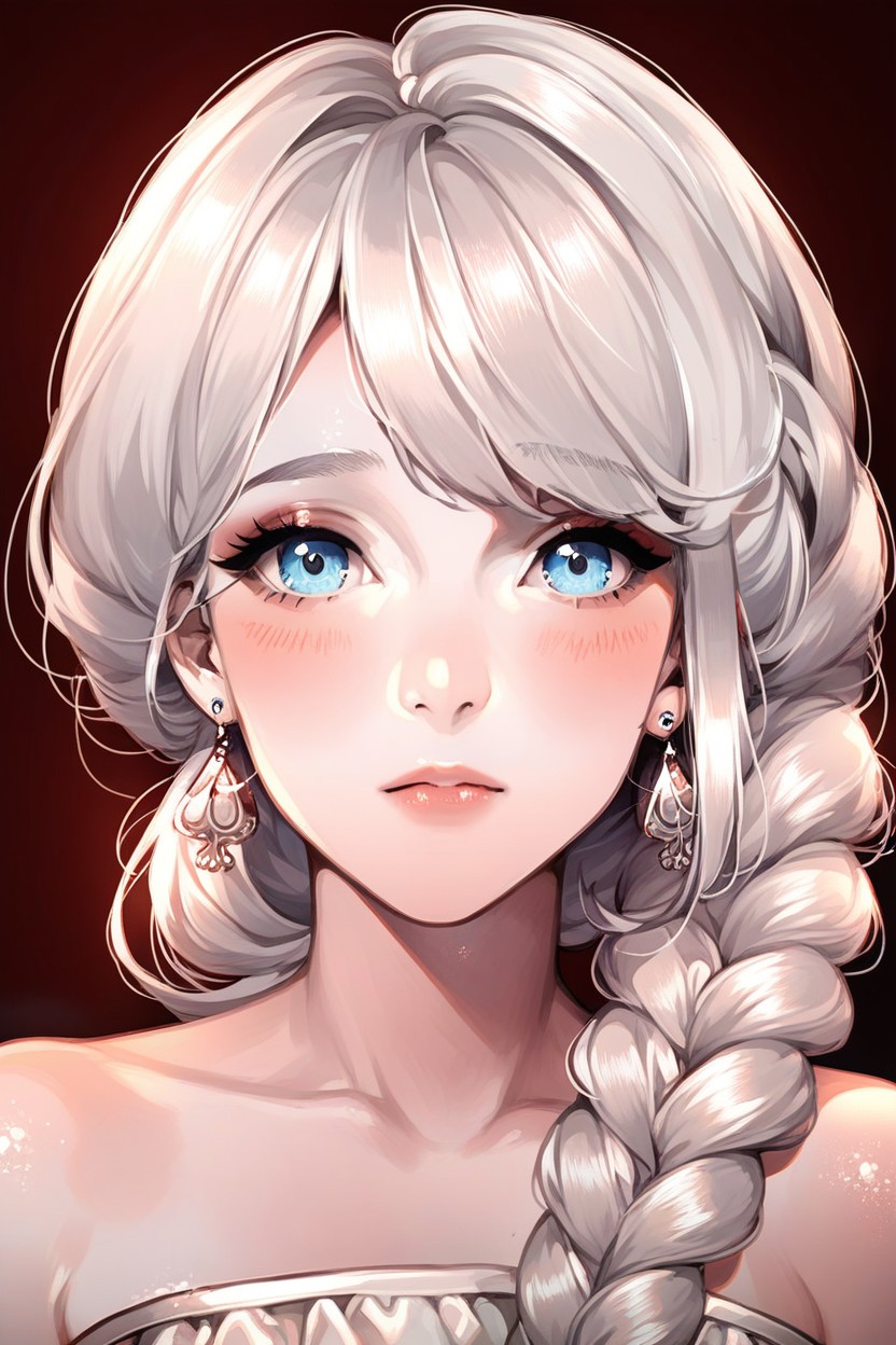 Absurdly Long Hair, Front View, Disproportionately Large Hairstyle Hentai AI Porn