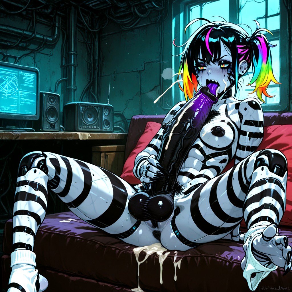 Mounting, Long Nipples, Panties On Ankle Hentai IA pornografia