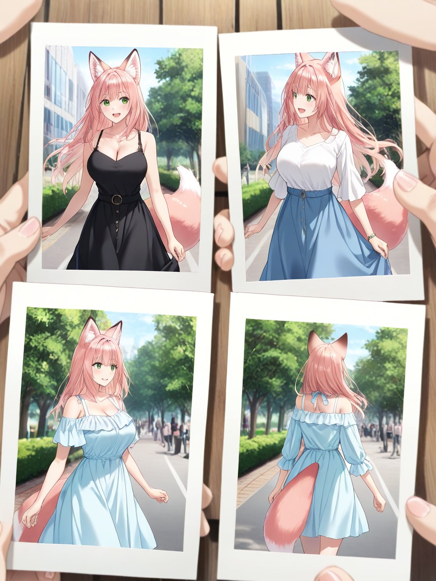 Very Aesthetic, Pink Fox Tail, Man Out Of View Porno IA Hentai