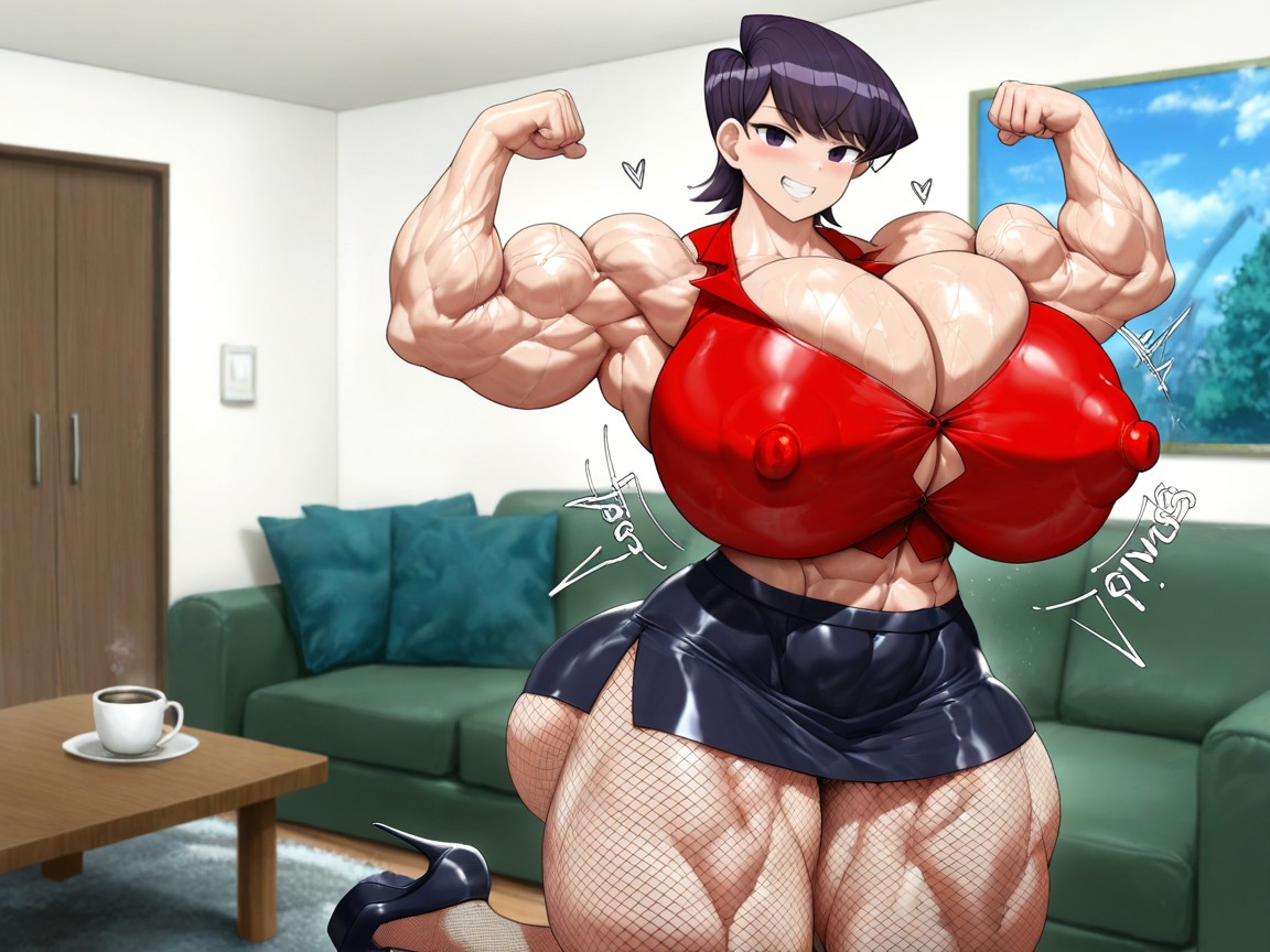 Massive Musclesmuscular Mega Massive Muscles Muscular Mega Female, Big Veins, Salon Porno IA Hentai