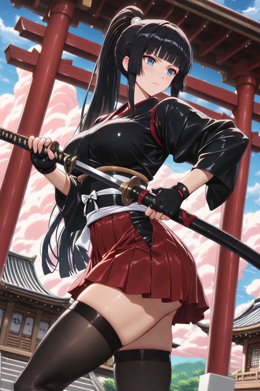 Perfect Anatomy, Japanese Clothes, Pleated Skirt Hentai AI Porn