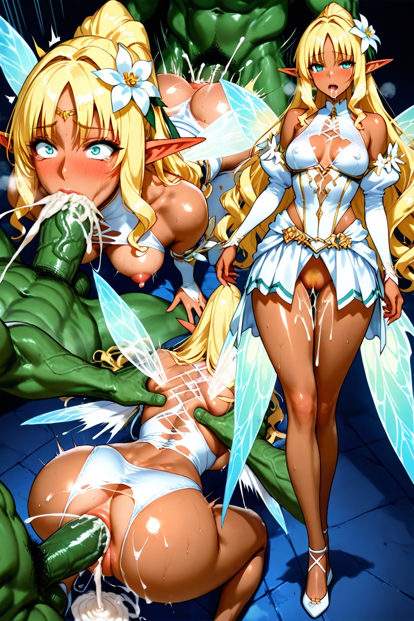 Smooth Knees, From Above, Seductive Face Porno IA Hentai