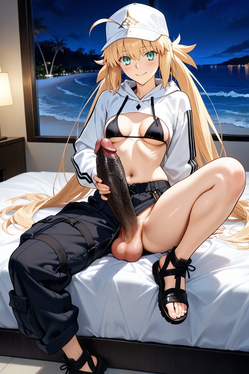 小馬阴茎, Bikini Top Visible Underneath, Beach AI黃漫