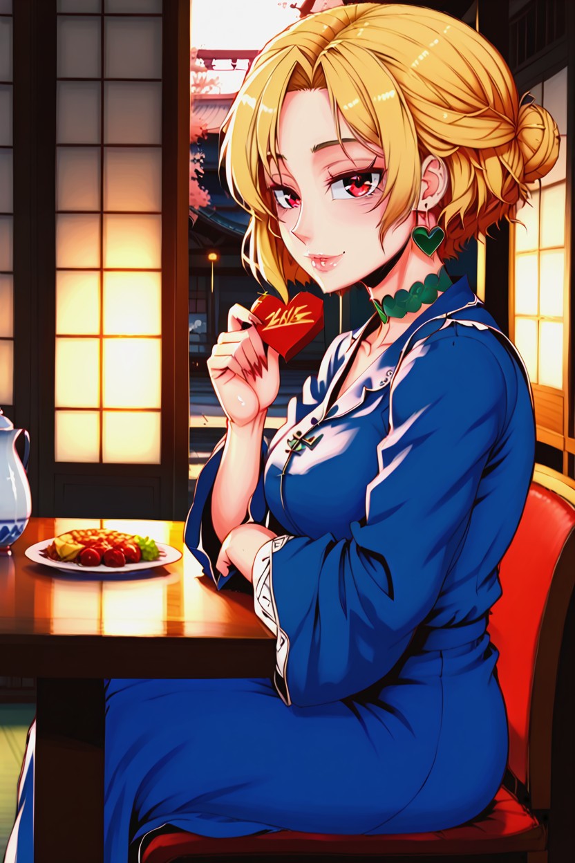 中国漢服, 正午, 側面図 ヘンタイAIポルノ