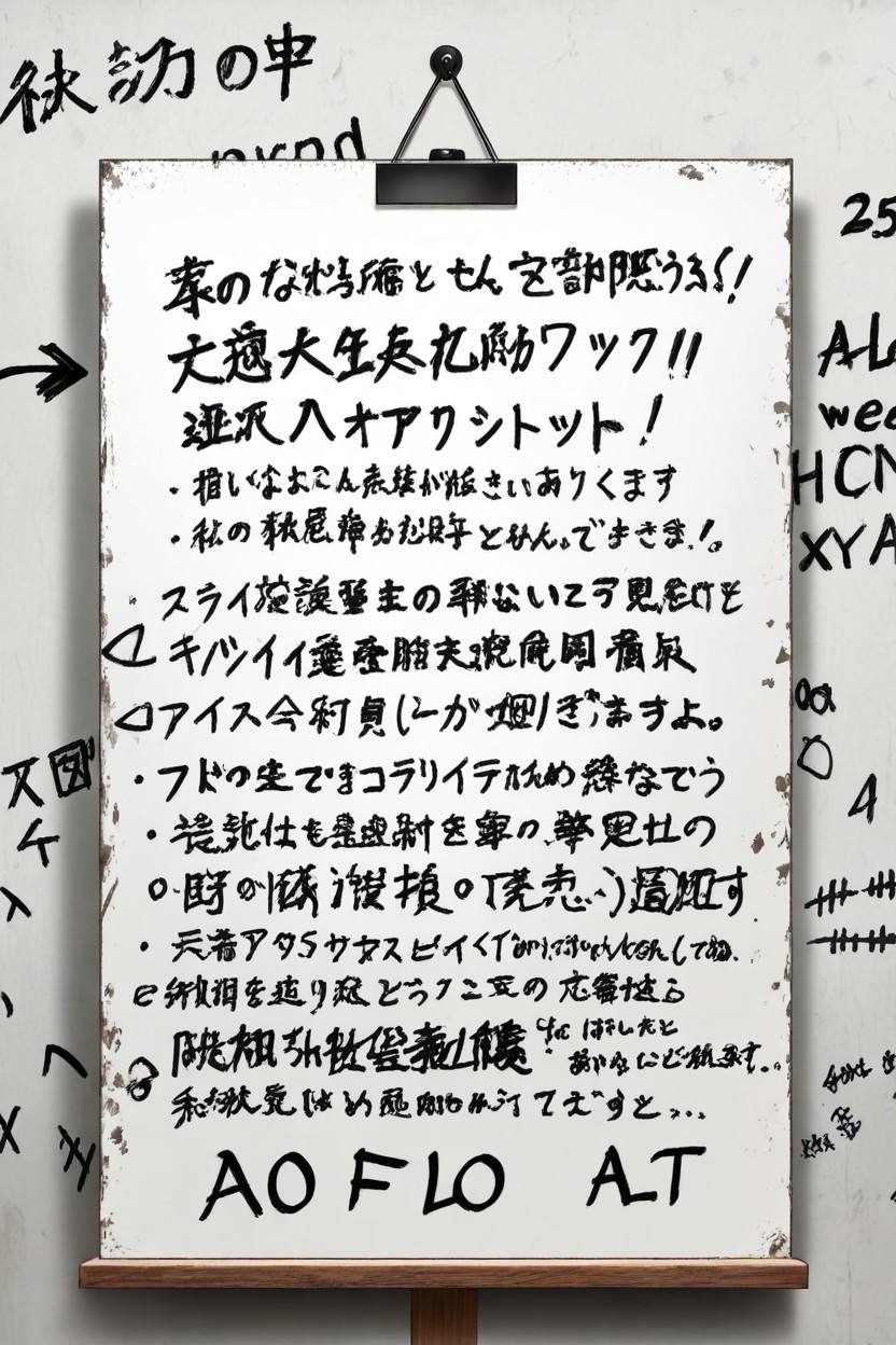 Words On White Board, Text On White Board, Line Porno IA Hentai