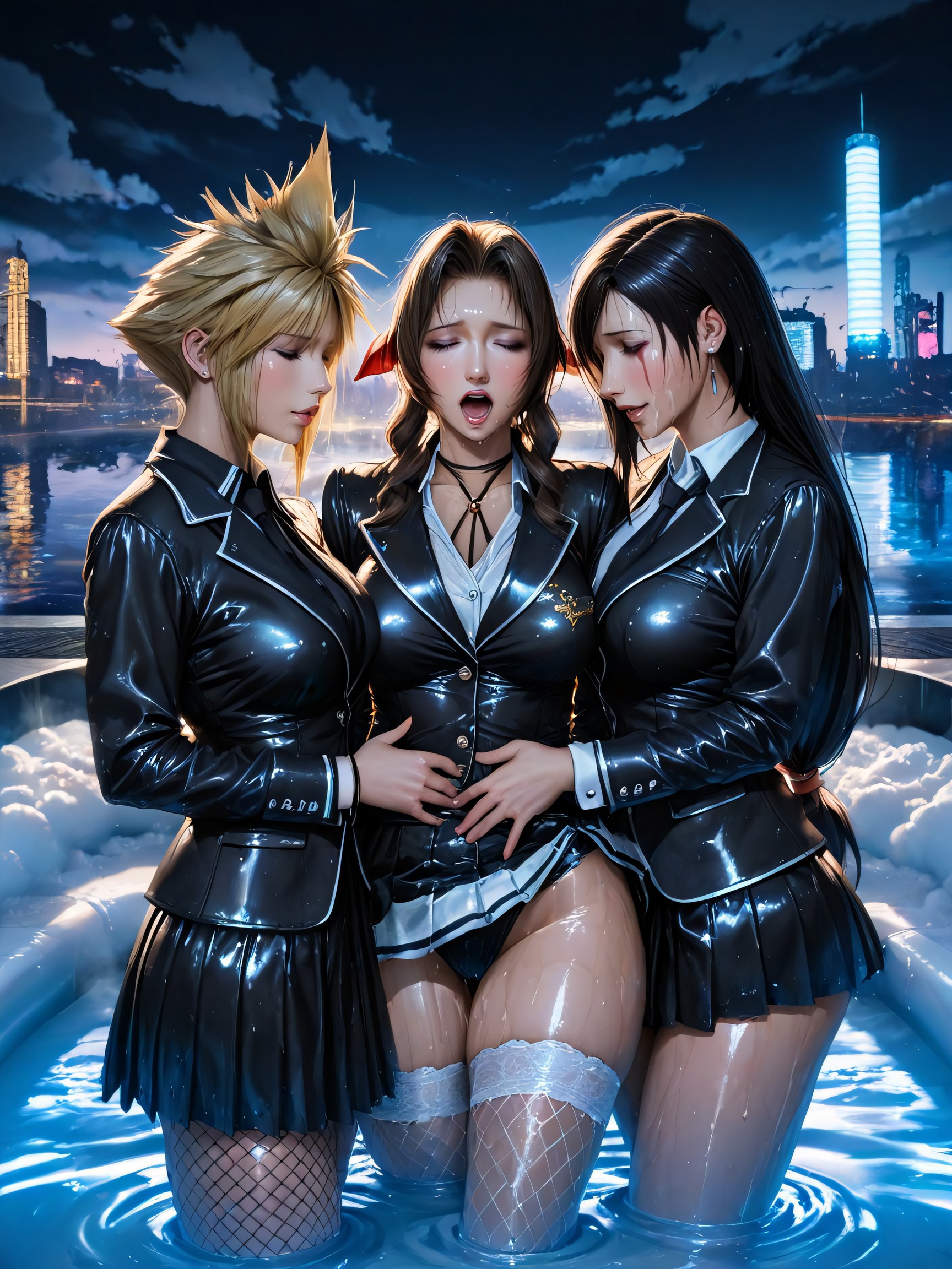 Detailed Environment, Excessive Cum On Body, Massive Dystopian Industrial Power Plant Building With Massive Pipelines Hentai AI Porn