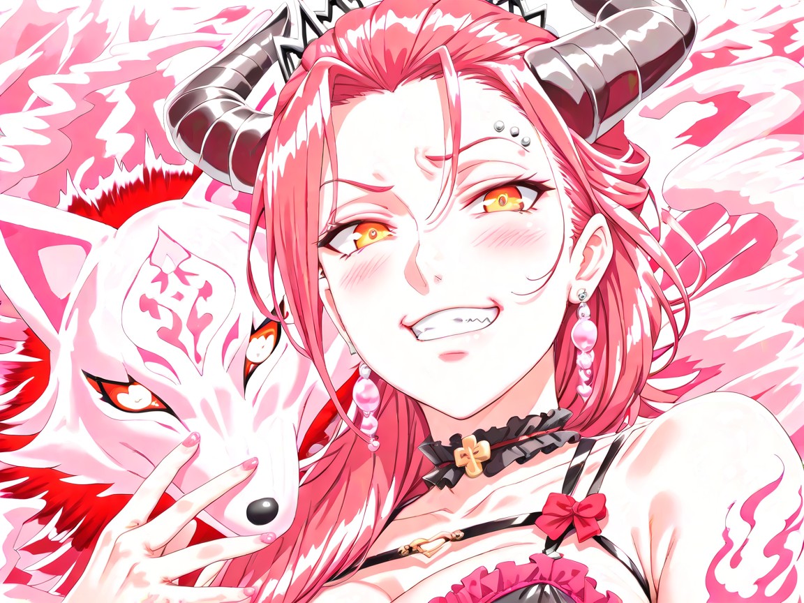 Metal Tiara, Close Up, Face To Face With Fox Spirit Hentai AI Porn