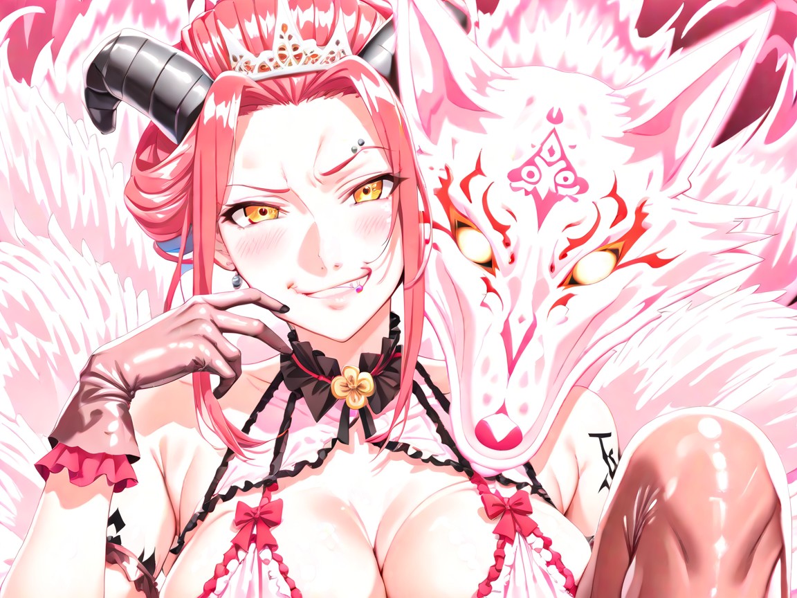 20+, Hellish Background, Black Horns Hentai AI Porn