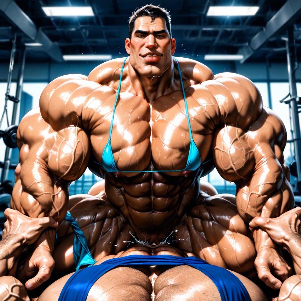 Handsome Chad Face, Giant Man, Straddling Hentai IA