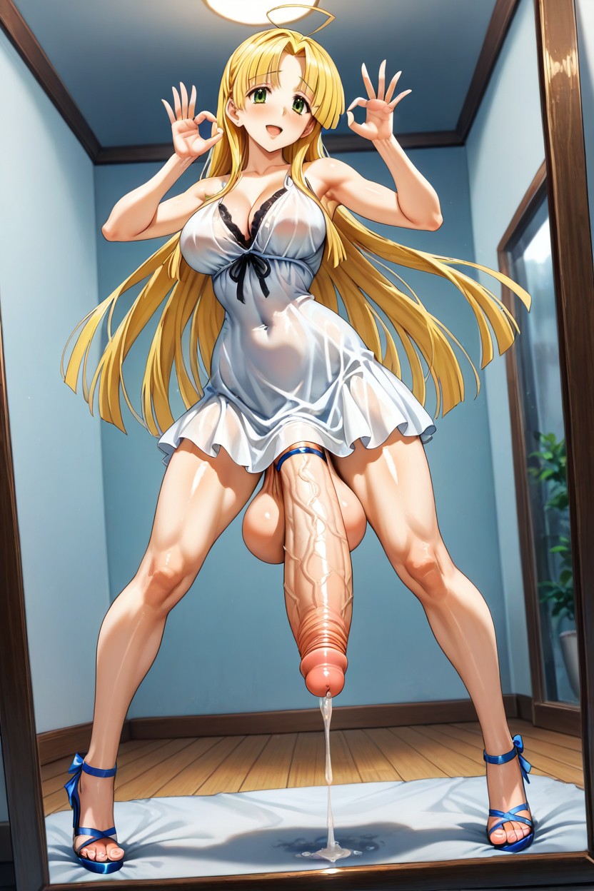 Vacuum Fellation Gesture, Open Toes Heels, Snatched Waist Hentai AI Porn