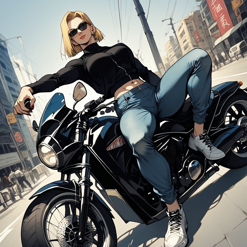 Body, City Street, Riding A Motorcycle In A Forward Motion Hentai AI Porn