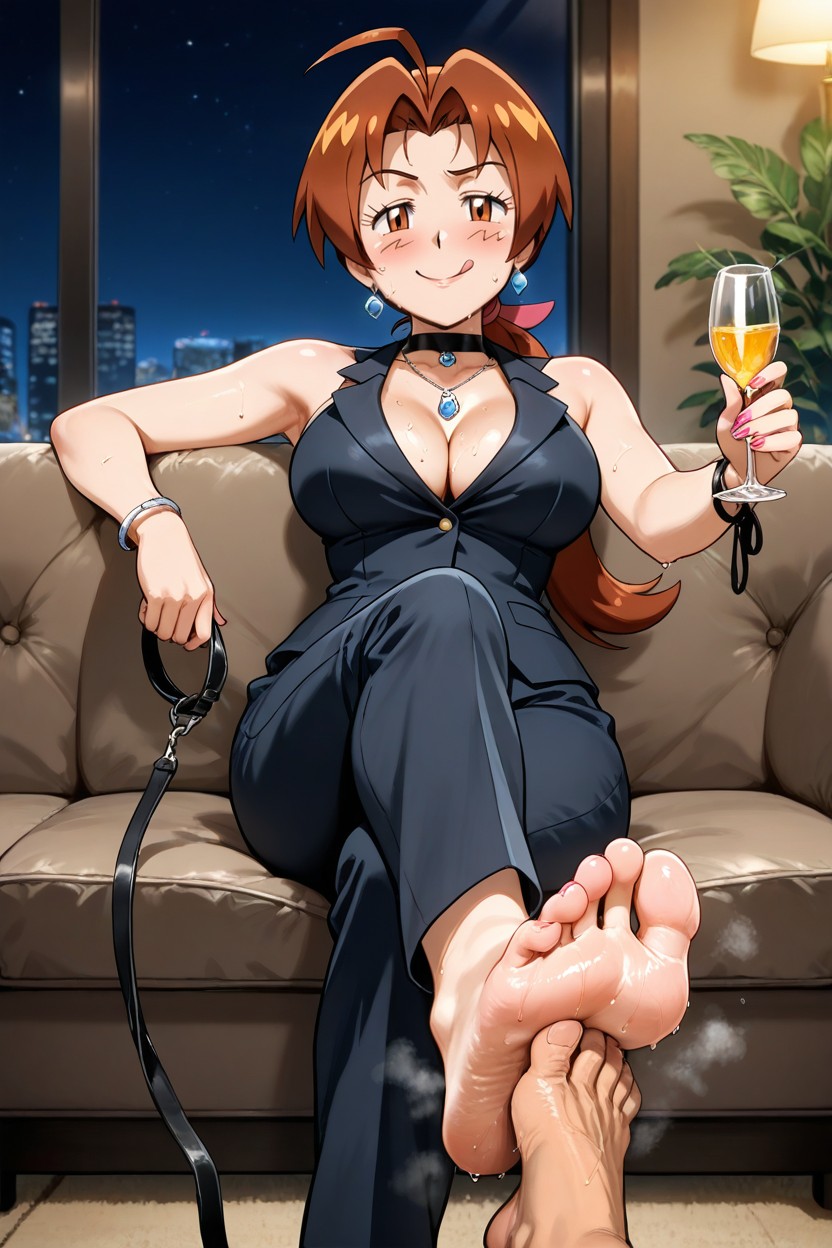 Perfect Toes, She Laughs Out Loud At Him, She Laughs Out Loud Hentai AI Porn