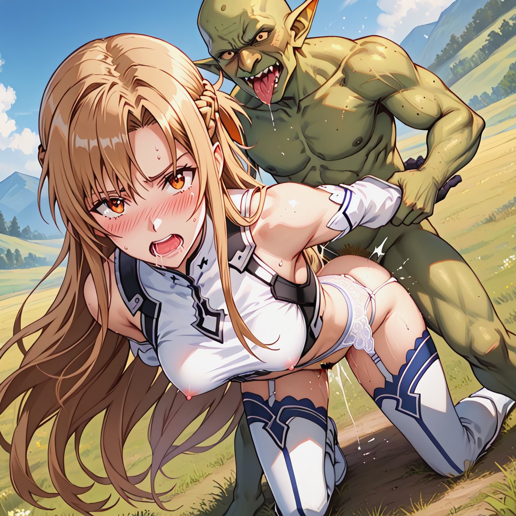 Top Down, Detailed, Thick Penis Stretching Her Pussy Hentai AI Porn