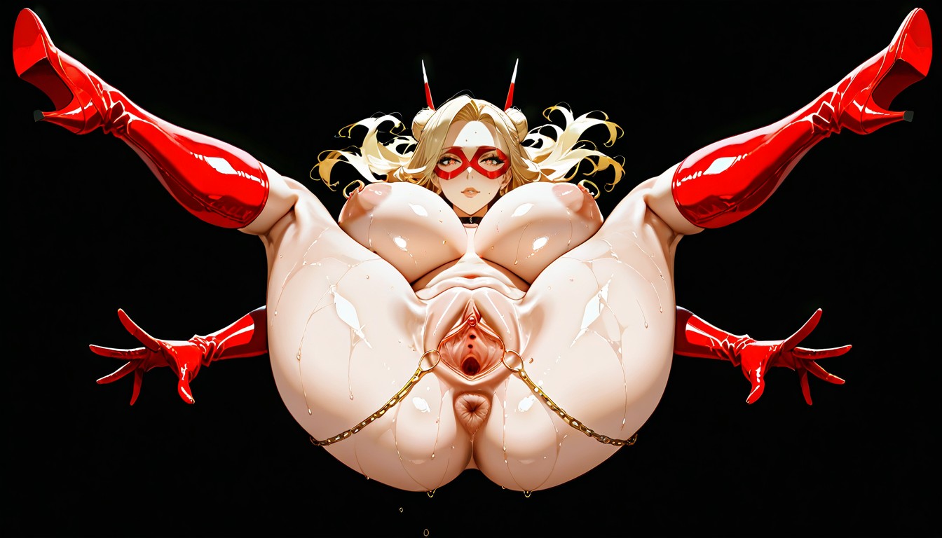 Very Wet Pussy, Spreading Legs, Super Detailed Labia Hentai AI Porn