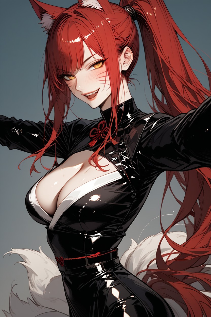 Kuresa Ninetails, Bending Over, Kuresa Hentai IA
