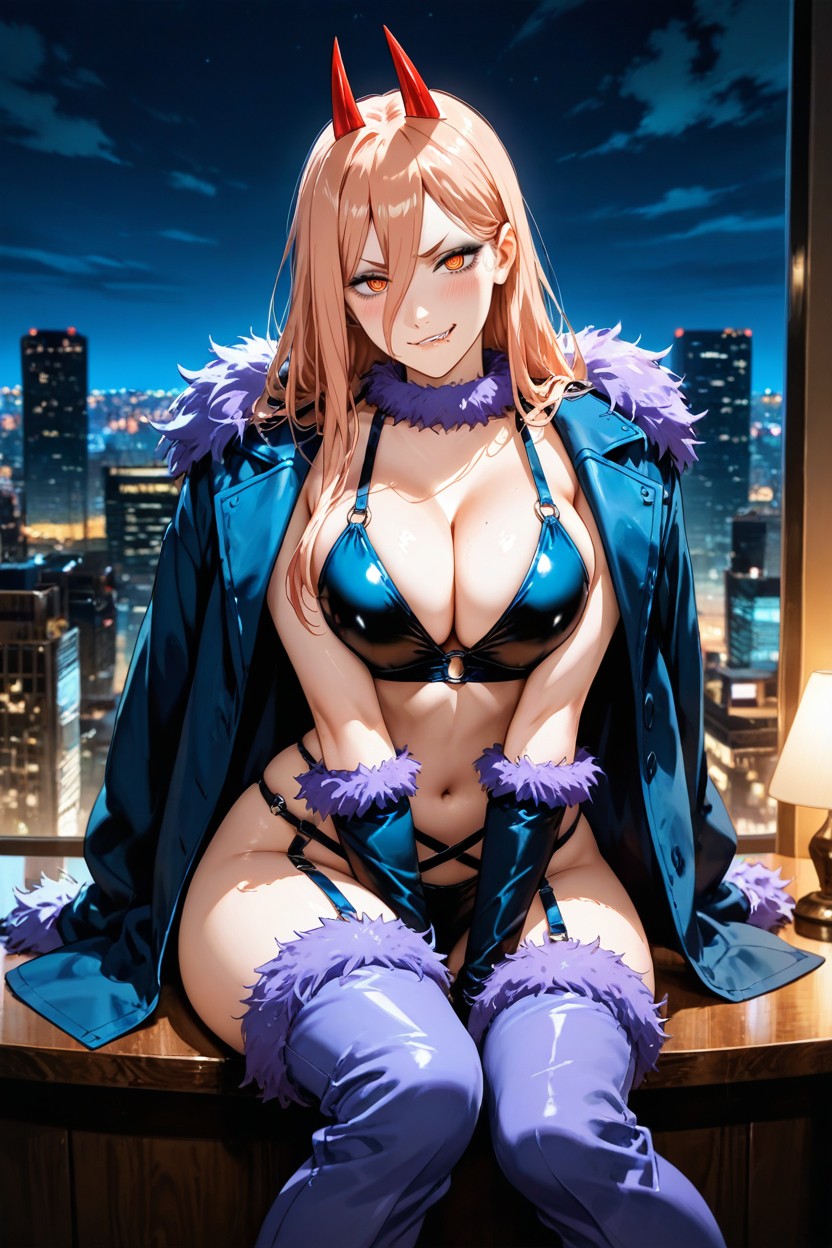 Red Lips, Detailed Lips, Rounded Ass Hentai AI Porn