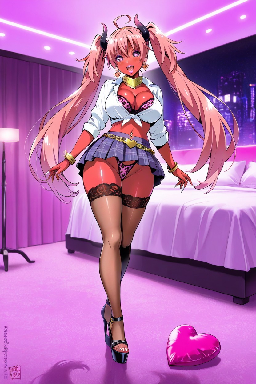 Culo De Burbuja, Demon, Purple Eyeshadow Hentai IA