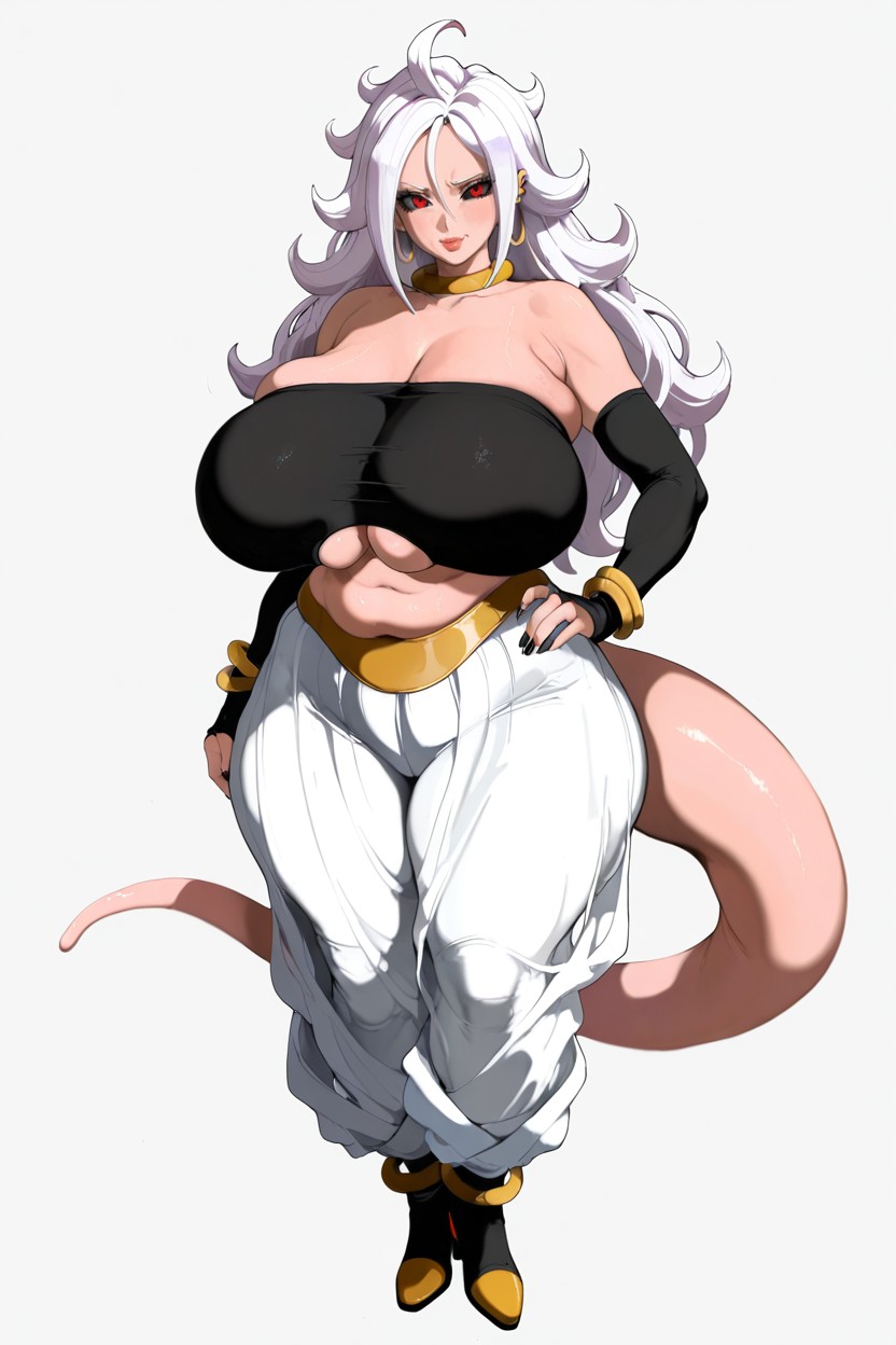 Gold Ear-rings, Tail, Standing Hentai AI Porn