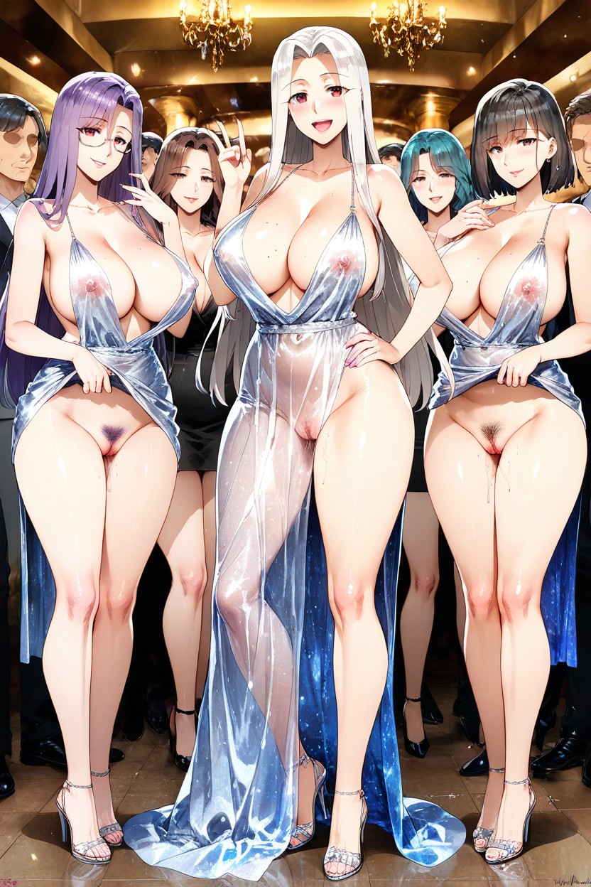 Silver High Heels, "only Slut In Street", Dynamic Slutty View Angle And Pose Hentai AI Porn