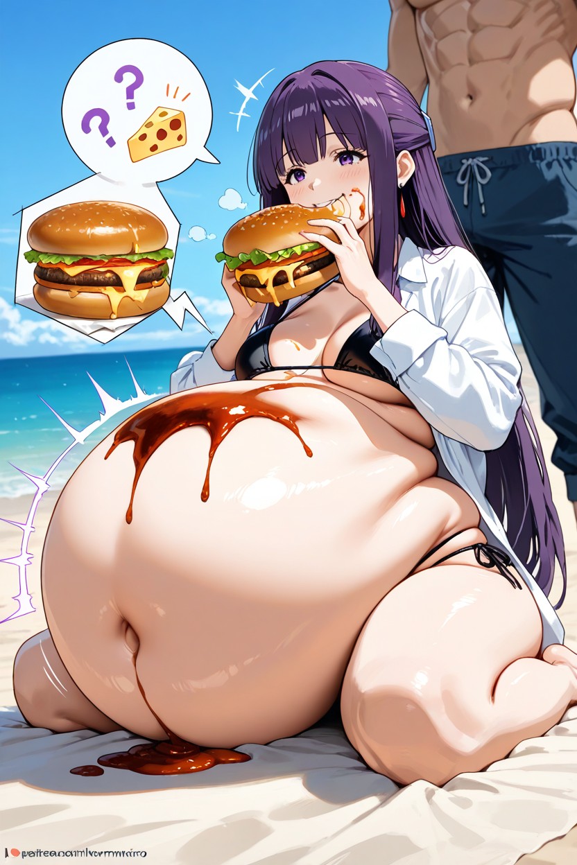 Sticky With Sauce And Cheese, Just Before Bursting, Cheese That Filled Its Stomach Hentai AI Porn