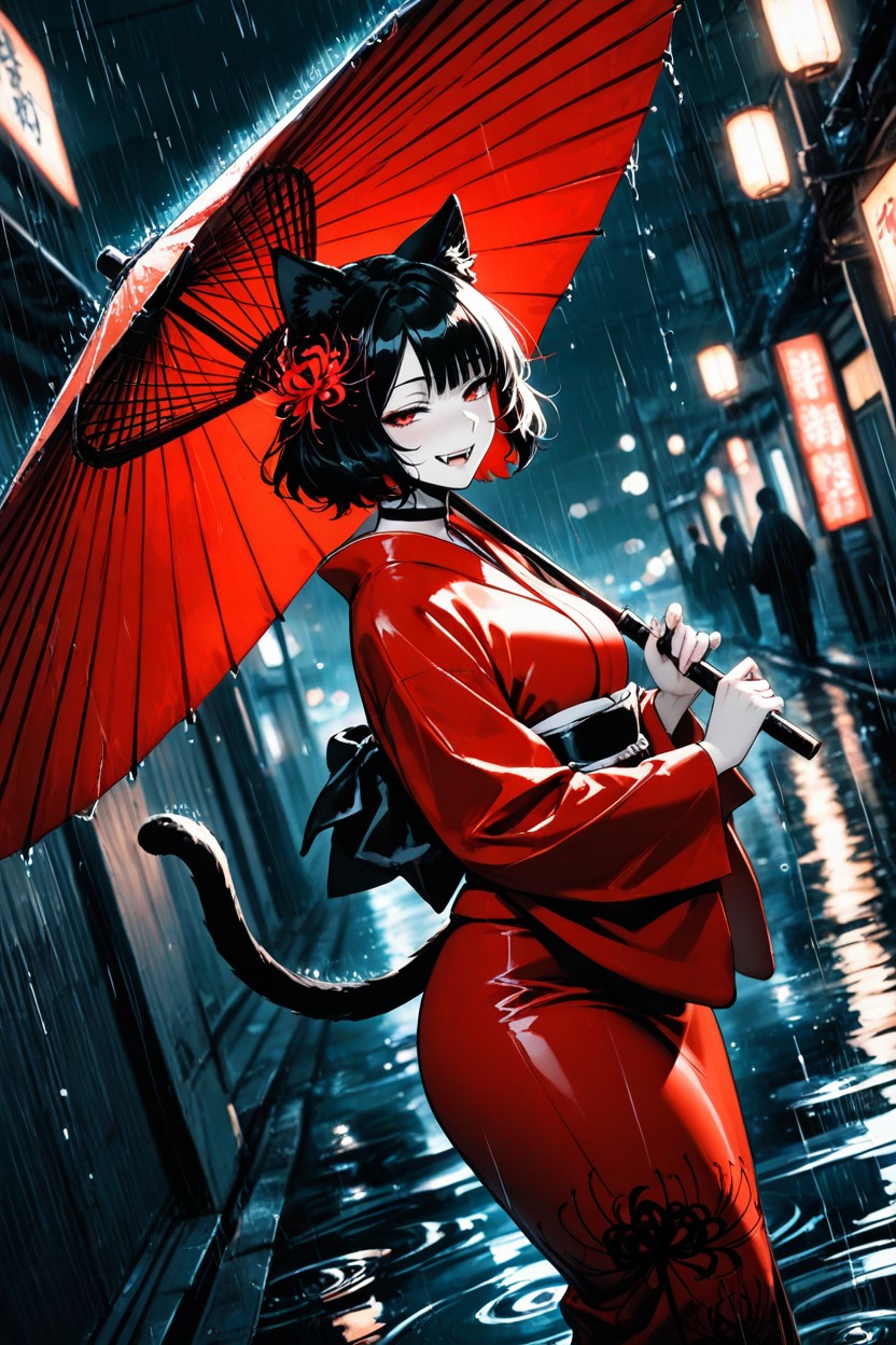 Depth Of Field, Rim Lighting, Feminine Hentai AI Porn