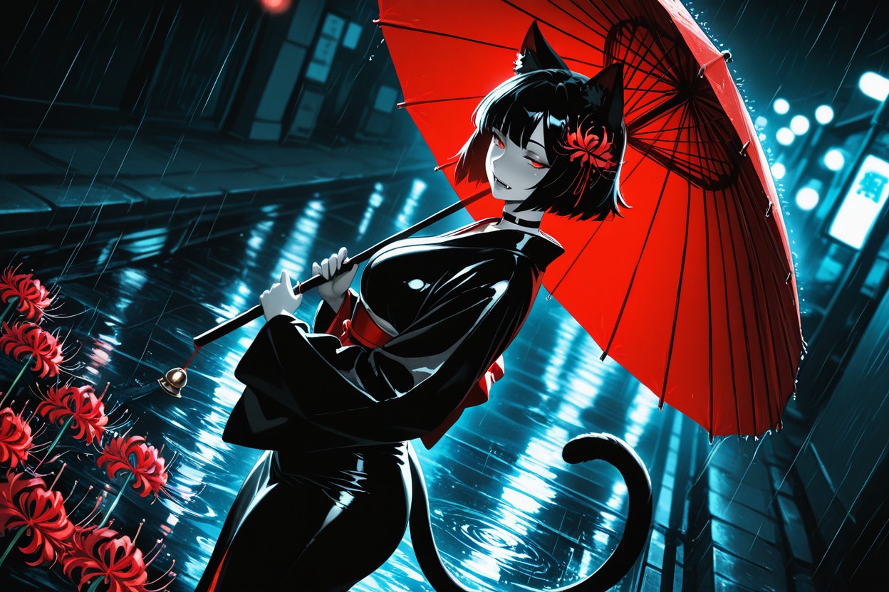 Rounded Ass, Dramatic Lighting, Black Hair Hentai AI Porn