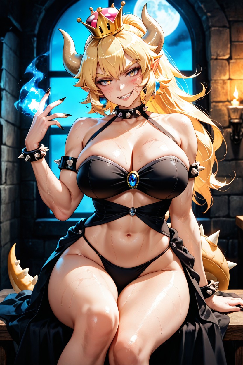 Sensual Atmosphere, Ultra-detailed, Bowsette Hentai IA